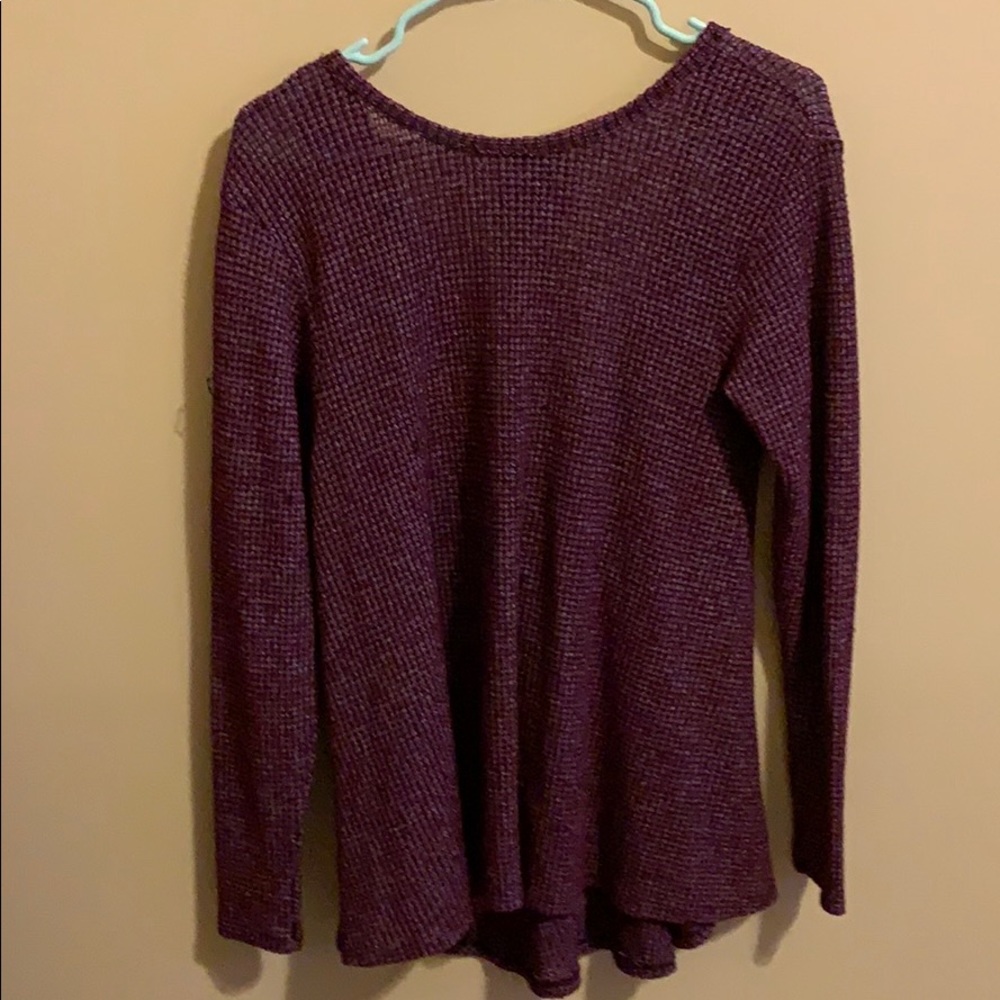 Small Purple Sweater with Tie in Back